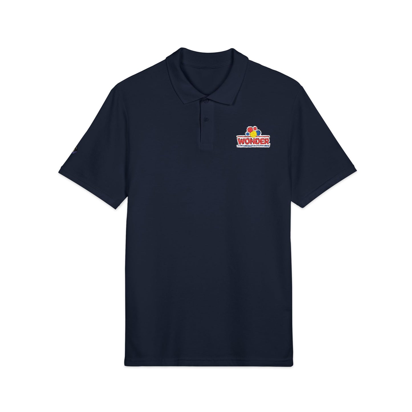 Polo Shirt with Wonder bread Embroidered front and back Logos