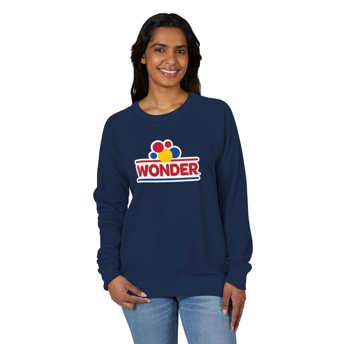 Crewneck Sweatshirt — Retro Colorful Wonder Bread Graphic