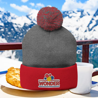 Wonderbread Embroidered Pom-Pom Knit Cap – TastyKake Logo