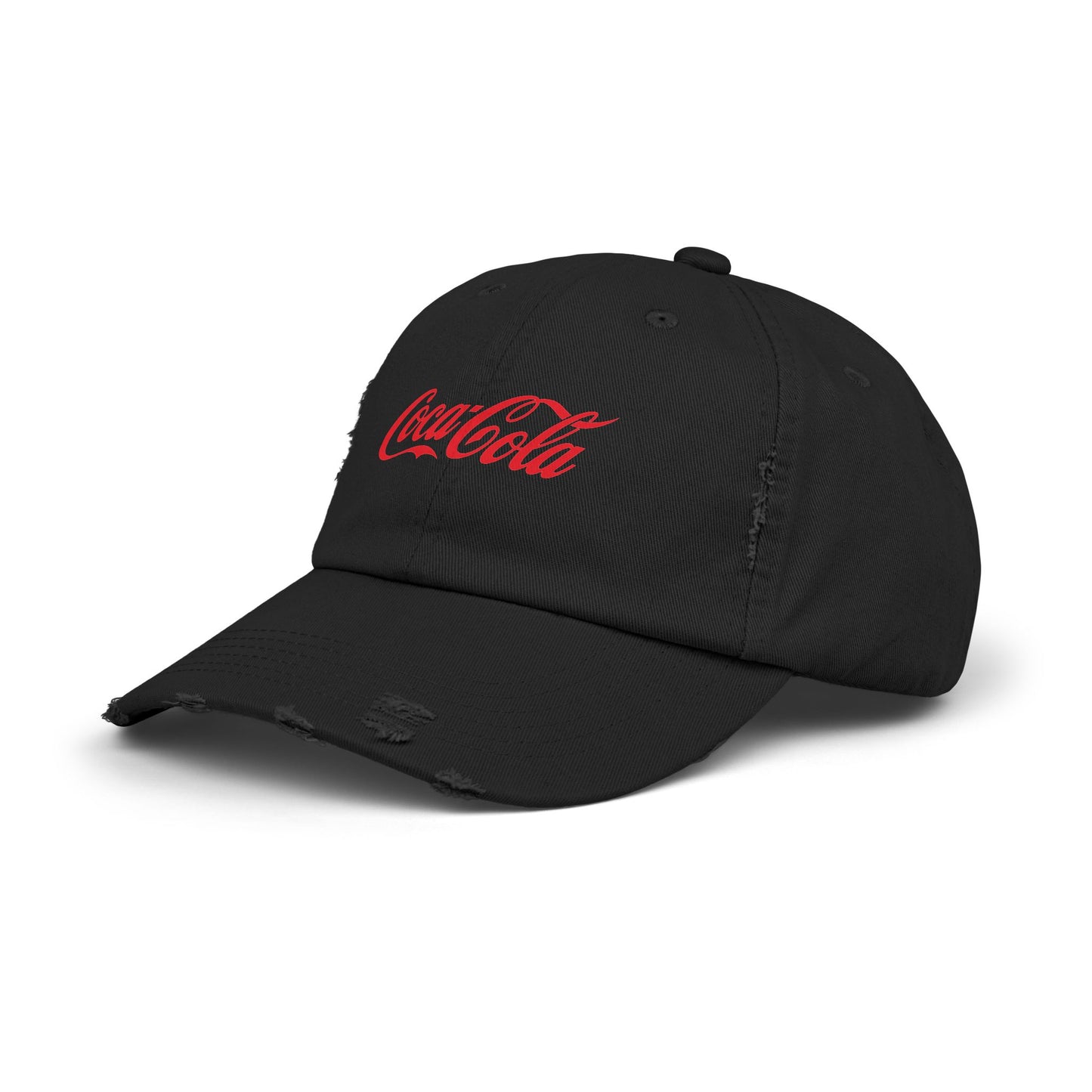 Coca-Cola Unisex Distressed Cap, Vintage Style Hat, Perfect Gift for Personal Style, Casual Wear, Summer Accessory