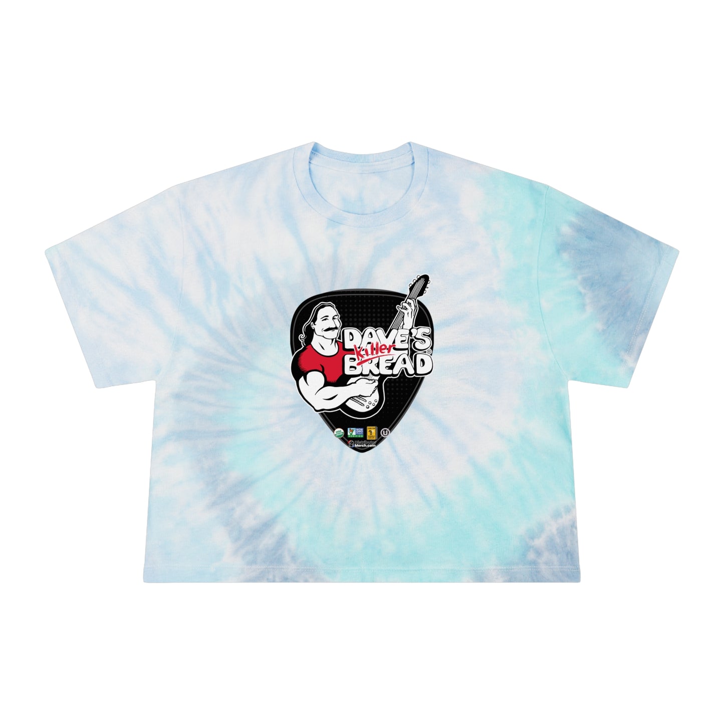 Dave's Killer Bread Women's Tie-Dye Crop Tee, Summer Fashion Top, Trendy Casual Wear, Unique Gift Idea, Boho Style Shirt, Festival Outfit