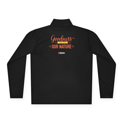 Quarter-Zip Pullover Natures Own "Goodness Is In Our Nature" back