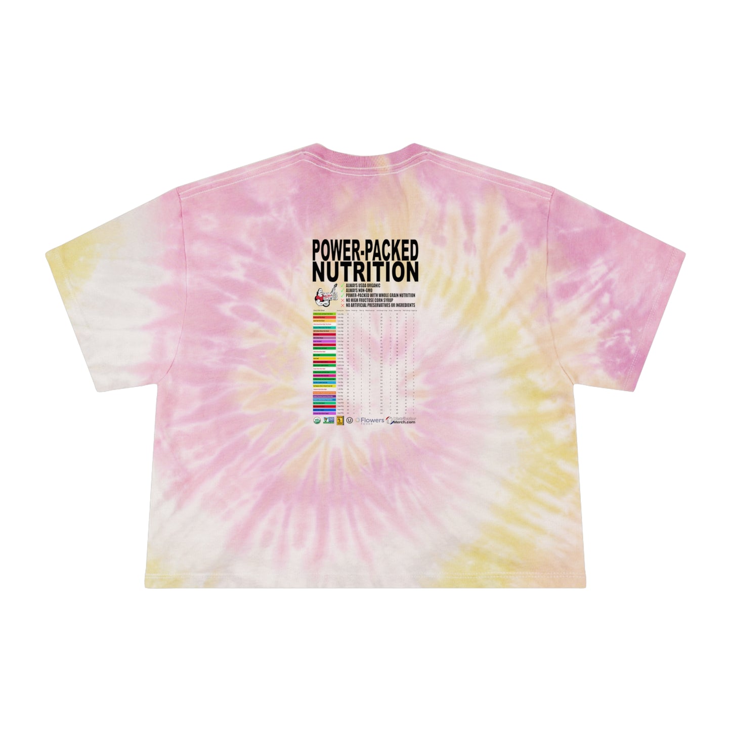 Dave's Killer Bread Women's Tie-Dye Crop Tee, Summer Fashion Top, Trendy Casual Wear, Unique Gift Idea, Boho Style Shirt, Festival Outfit