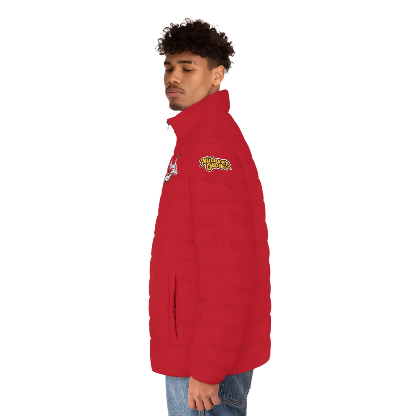 Puffer Jacket, RED, Pattern Hexagon, DKB, Wonder bread, Nature's Own, Hexagon Pattern!