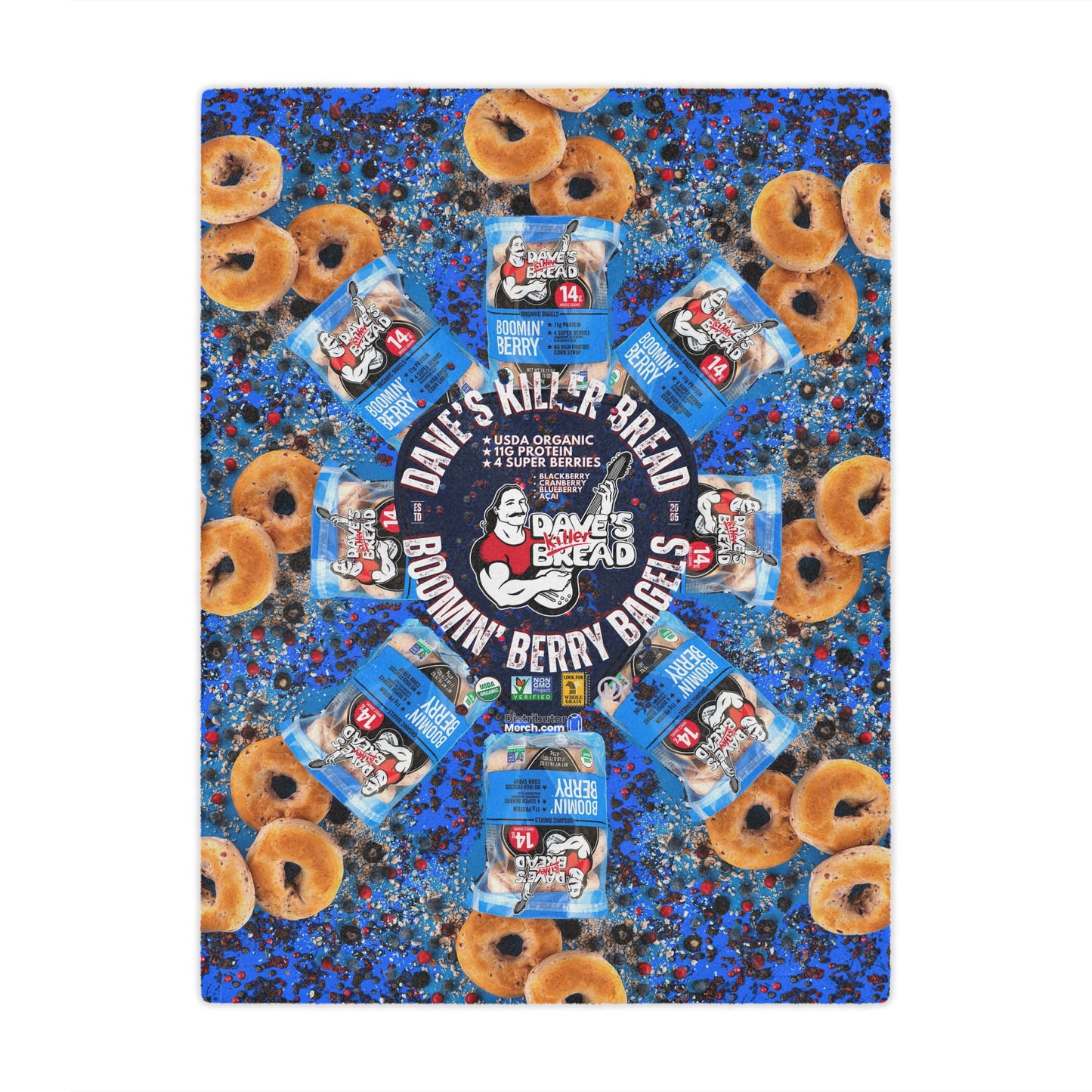 Minky Blanket DKB BERRY BAGELS