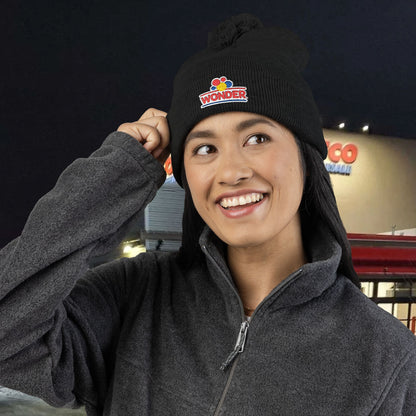 Wonderbread Embroidered Pom-Pom Knit Cap – TastyKake Logo