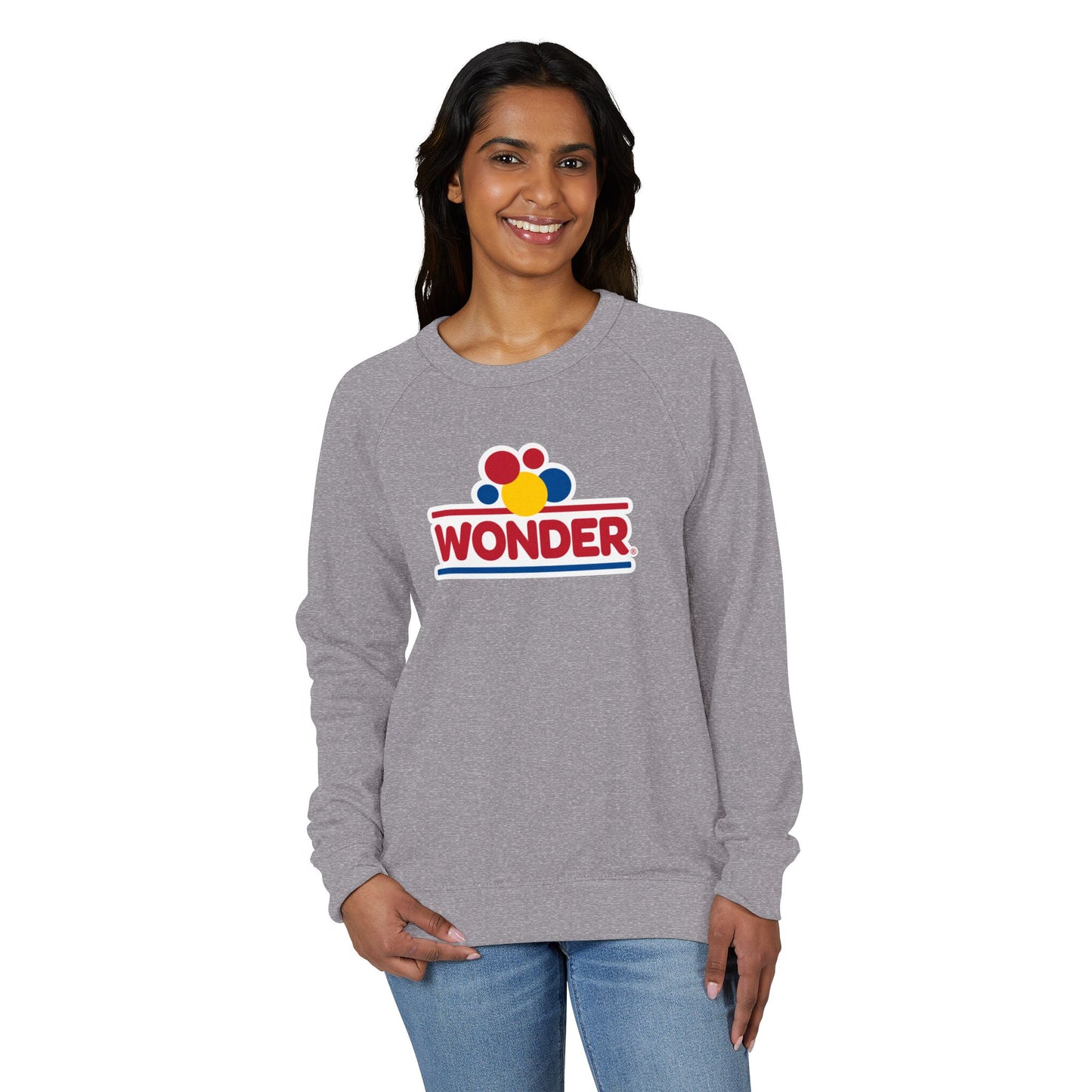 Crewneck Sweatshirt — Retro Colorful Wonder Bread Graphic