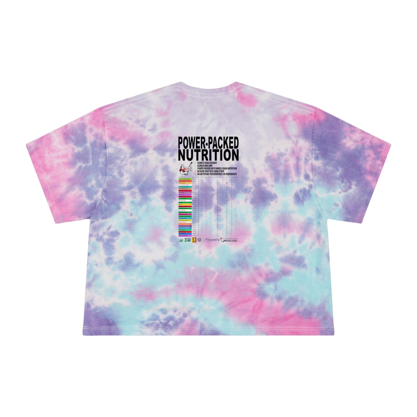 Dave's Killer Bread Women's Tie-Dye Crop Tee, Summer Fashion Top, Trendy Casual Wear, Unique Gift Idea, Boho Style Shirt, Festival Outfit