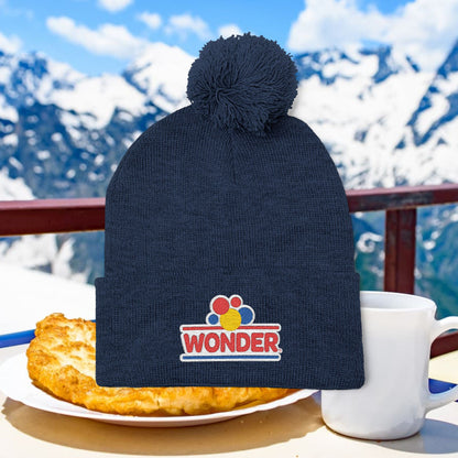 Wonderbread Embroidered Pom-Pom Knit Cap – TastyKake Logo