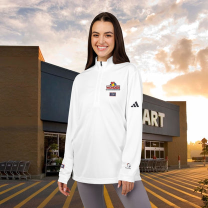 Wonderbread USO Embroidered Quarter-Zip Pullover — Classic Grey Athletic Top