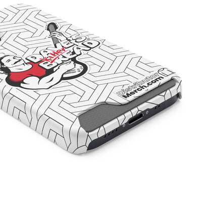 Phone Case With Card Holder, Dave's Killer Bread Logo, White.