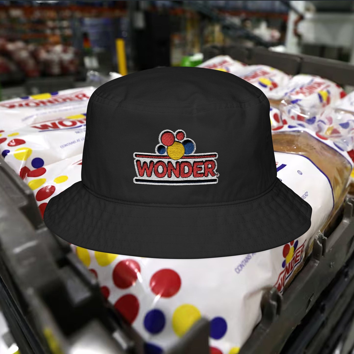 Bucket Hat – With Wonder bread Embroidered logo -Streetwear