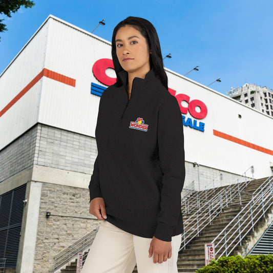 Wonderbread Embroidered Floral Wave Quarter-Zip Pullover