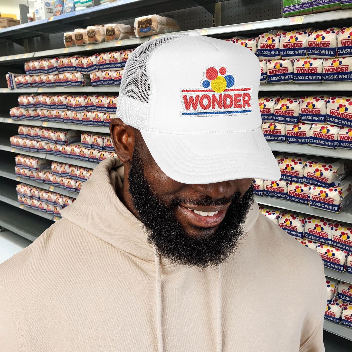 Wonderbread Embroidered Vintage Patch Trucker Hat