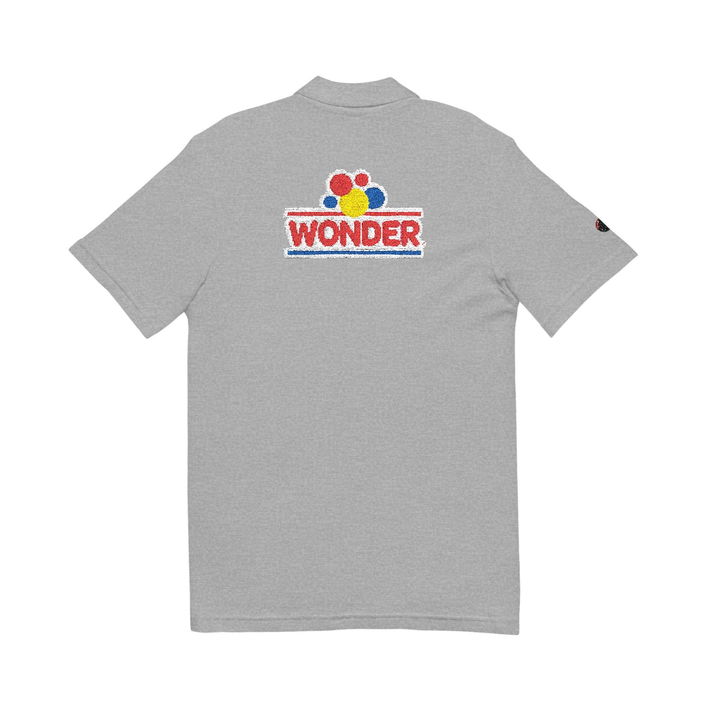 Polo Shirt with Wonder bread Embroidered front and back Logos