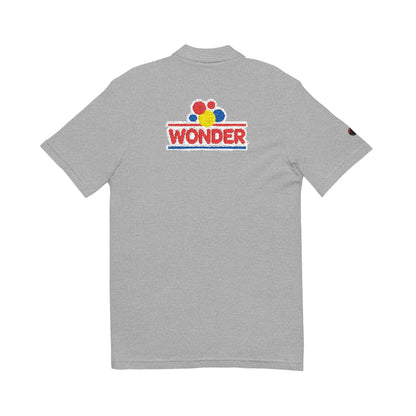 Polo Shirt with Wonder bread Embroidered front and back Logos
