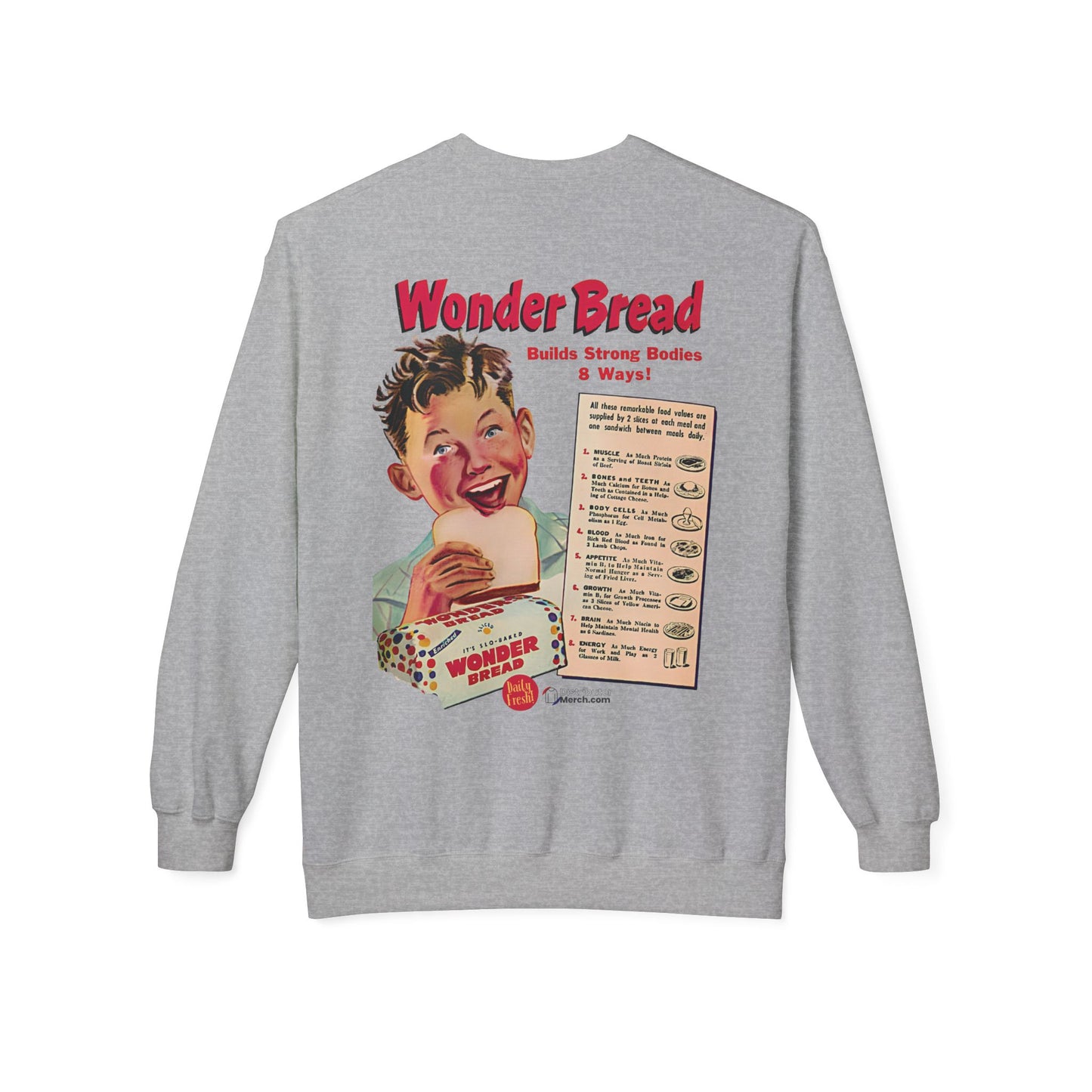 Wonderbread Two side print Crewneck Sweatshirt