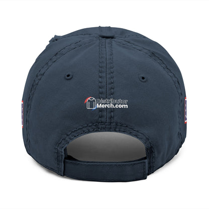 Classic Distressed Hat Cap with Wonder bread and USO Embroidered logos