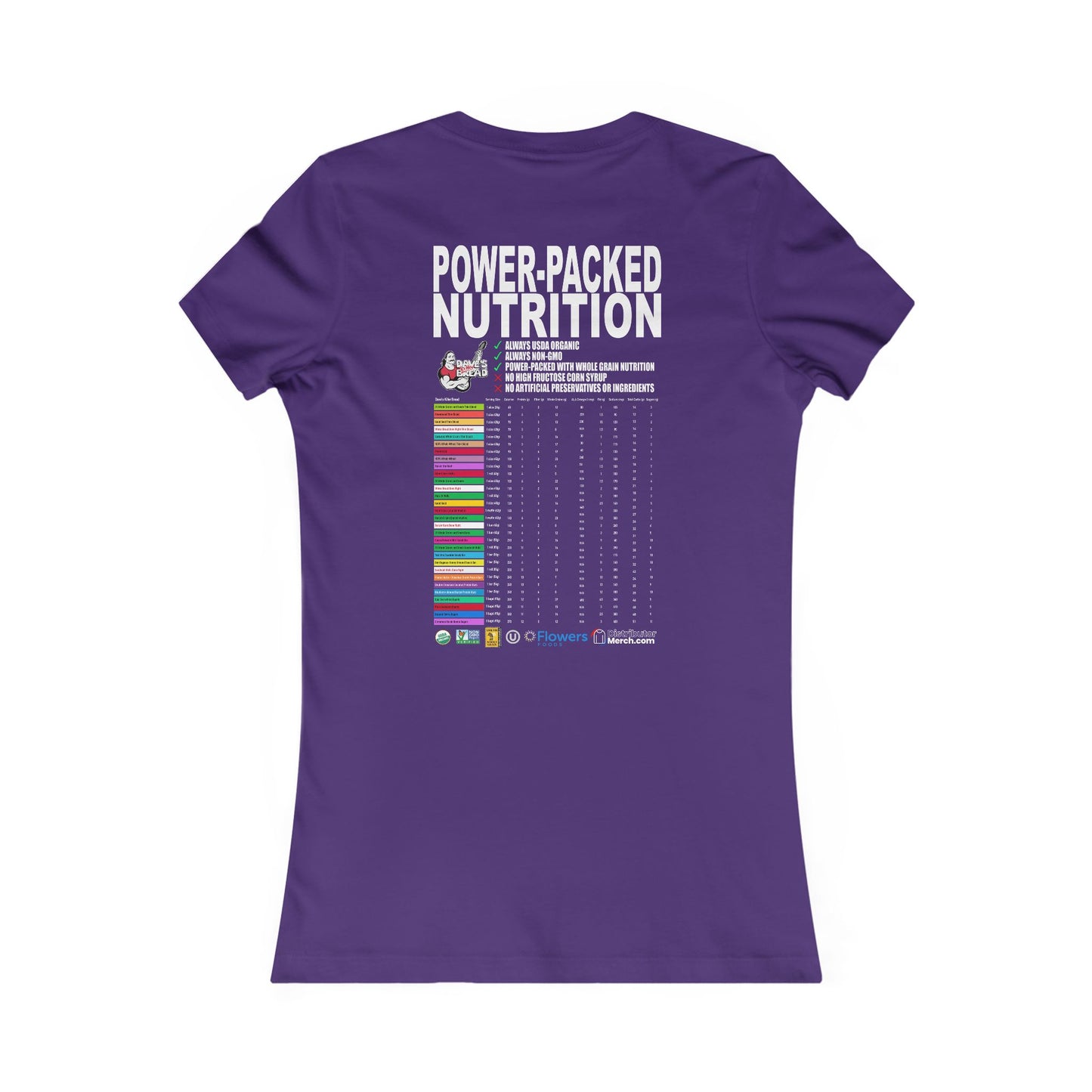 Dave's Killer Bread T-Shirt, Women's Favorite, Back logos!