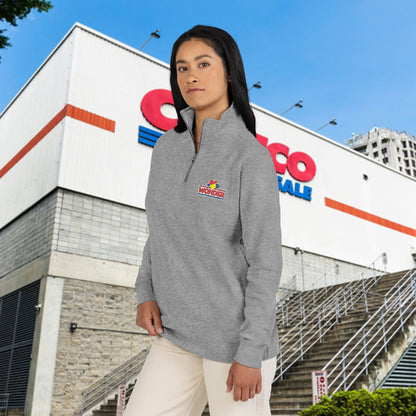 Wonderbread Embroidered Floral Wave Quarter-Zip Pullover