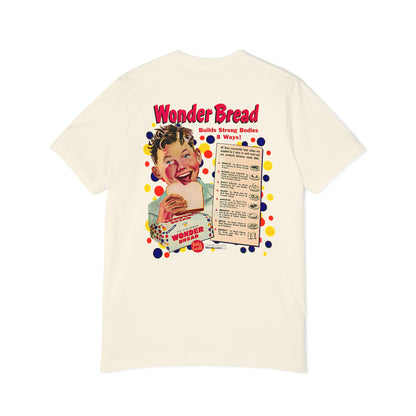 T-Shirt Short-Sleeve Jersey, USA-Made Unisex ,Wonder bread, Vintage front and back.