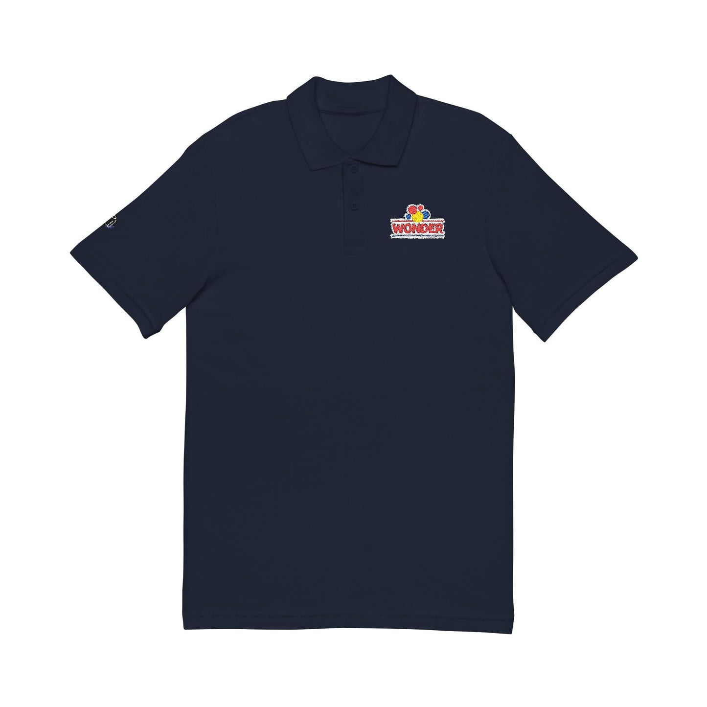 Polo Shirt with Wonder bread Embroidered front and back Logos