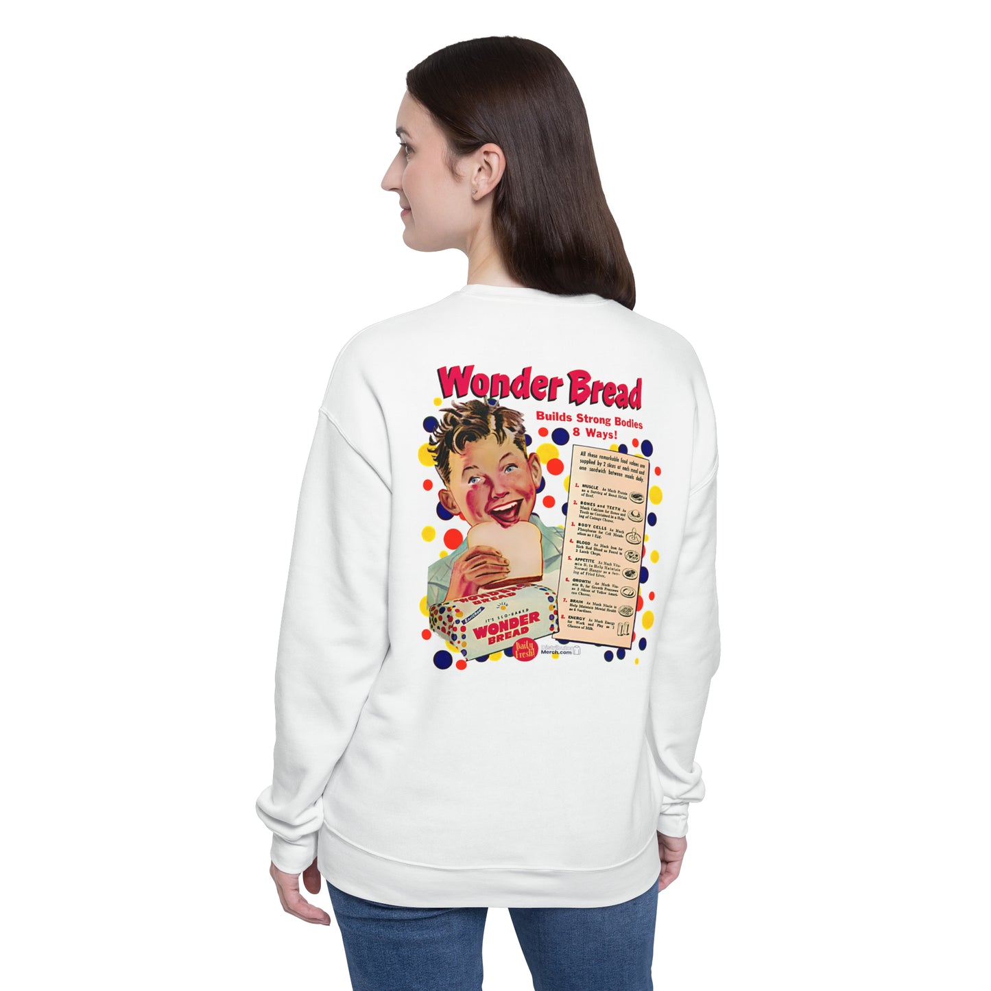 Sweatshirt Unisex Drop Shoulder, Wonder bread