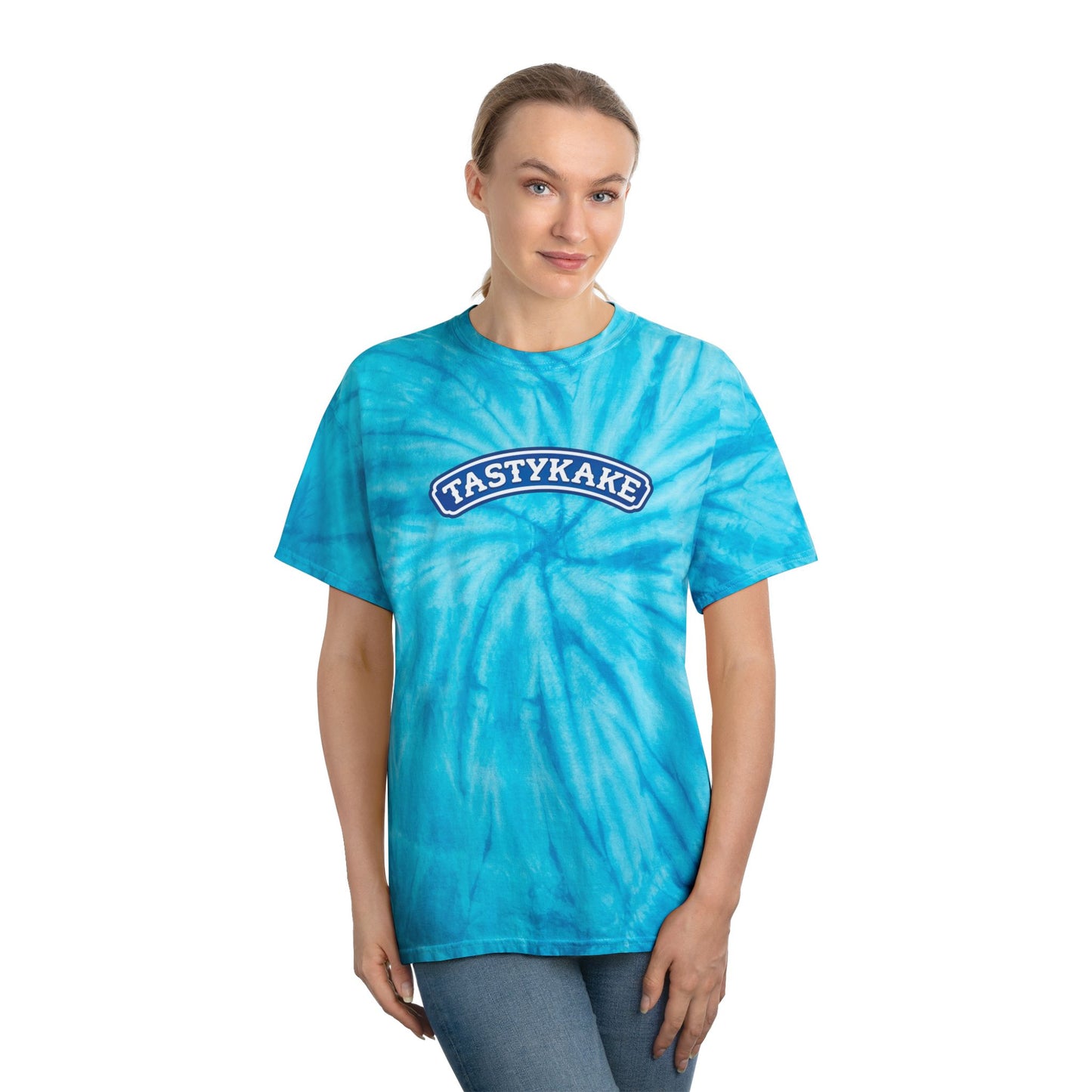 Retro Tie-Dye Tee with Tastykake logo, Vintage Cyclone Shirt, Fun Summer T-Shirt