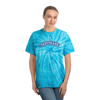 Retro Tie-Dye Tee with Tastykake logo, Vintage Cyclone Shirt, Fun Summer T-Shirt