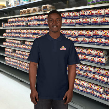 Polo Shirt with Wonder bread Embroidered front and back Logos