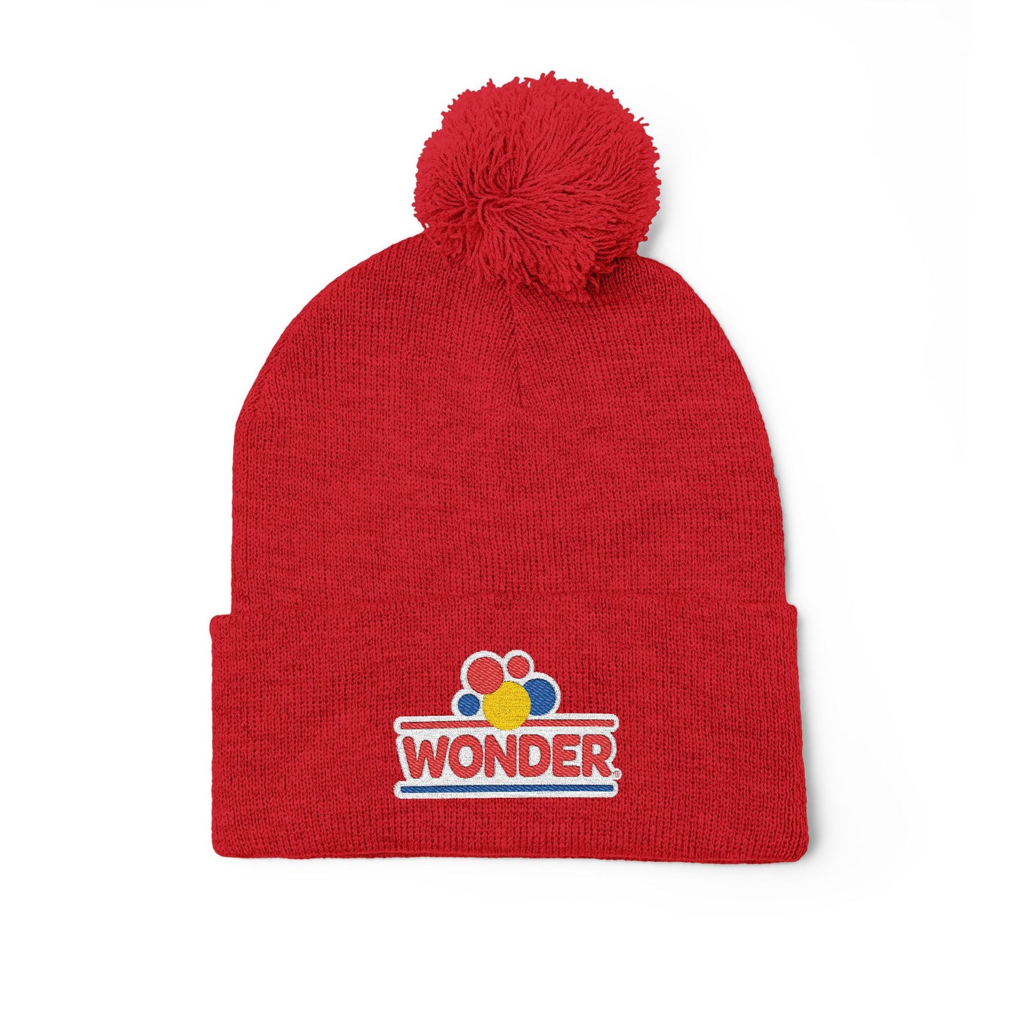 Wonder bread Embroidered Pom-Pom Knit Cap