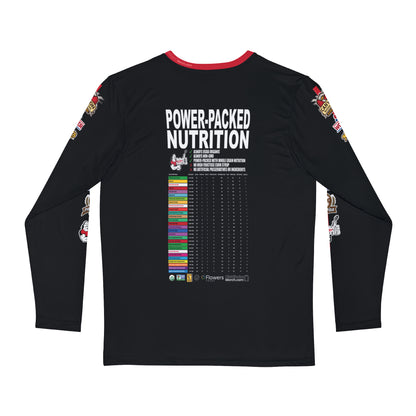 Long Sleeve, DKB (Black and Red), Side Logos, Power Packed Nutrition Back!