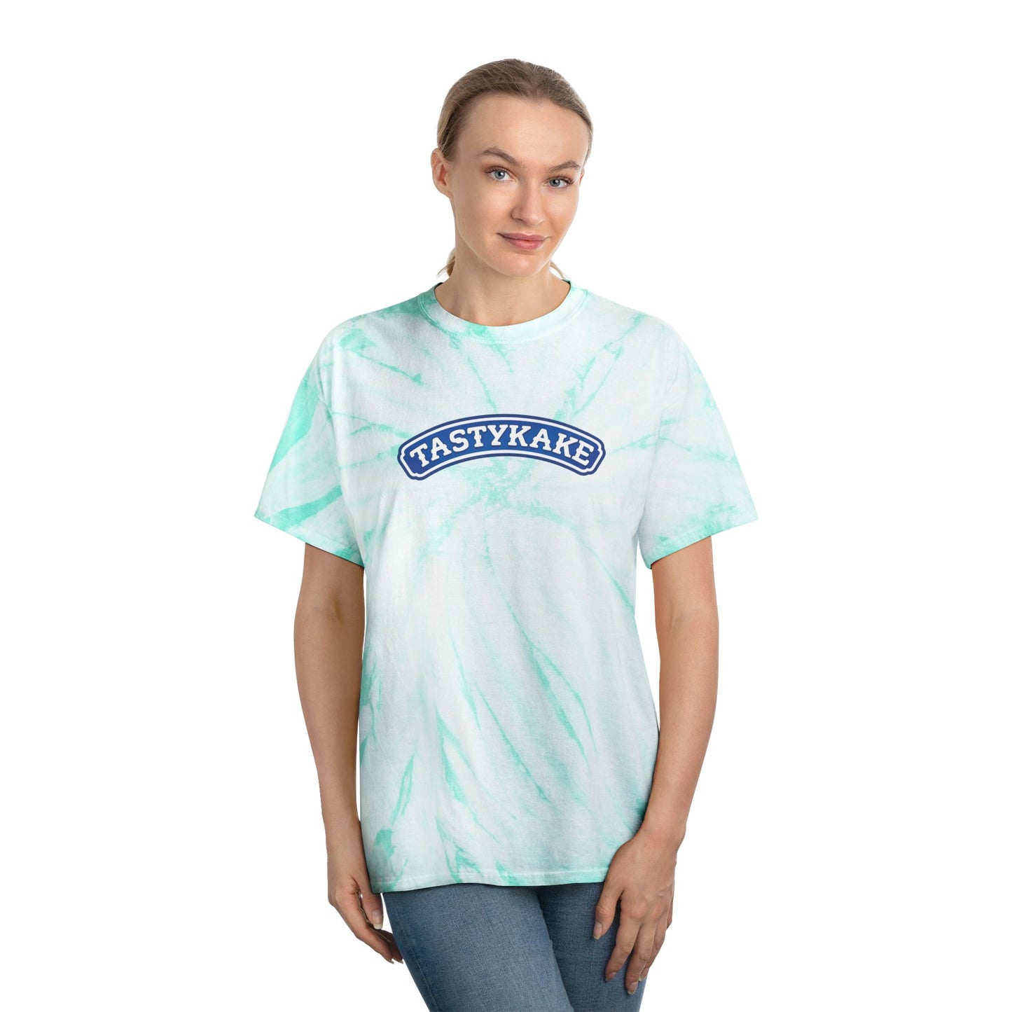 Retro Tie-Dye Tee with Tastykake logo, Vintage Cyclone Shirt, Fun Summer T-Shirt