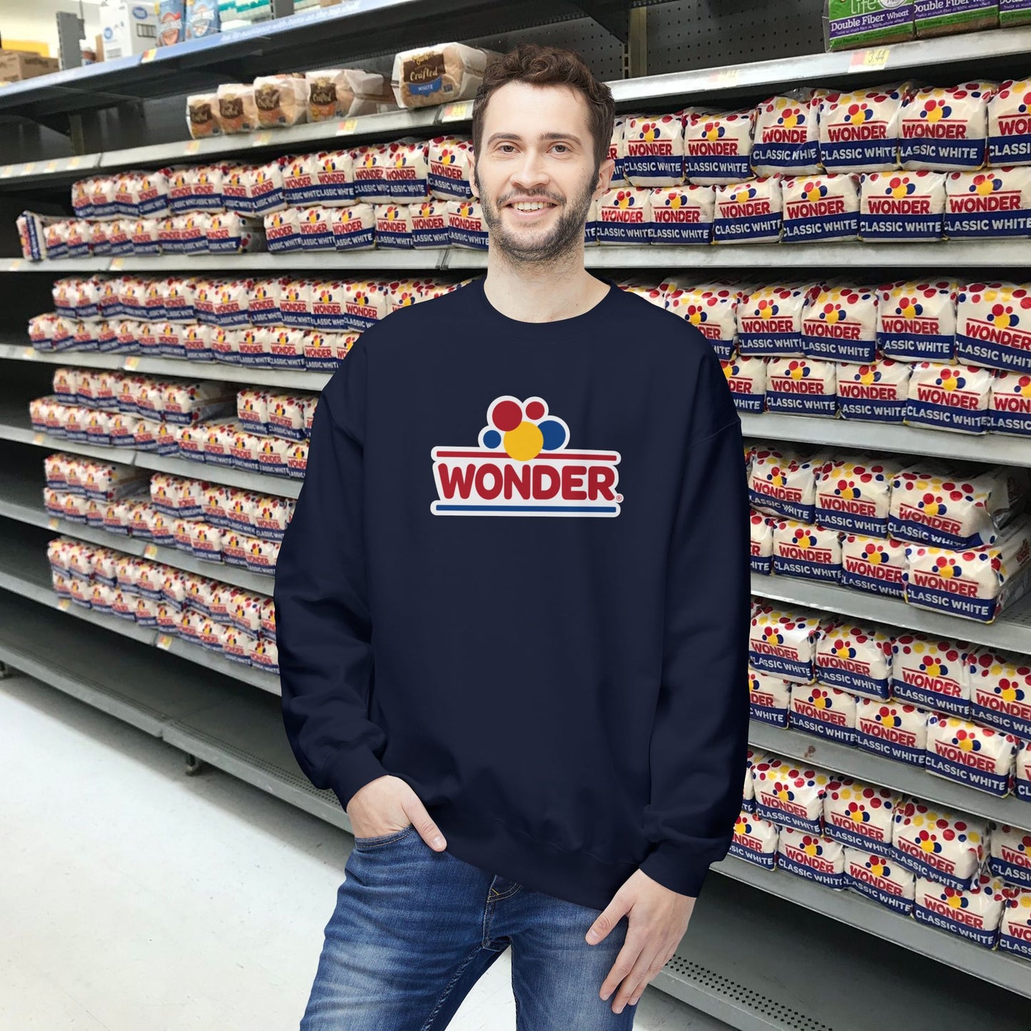 Wonderbread Two side print Crewneck Sweatshirt