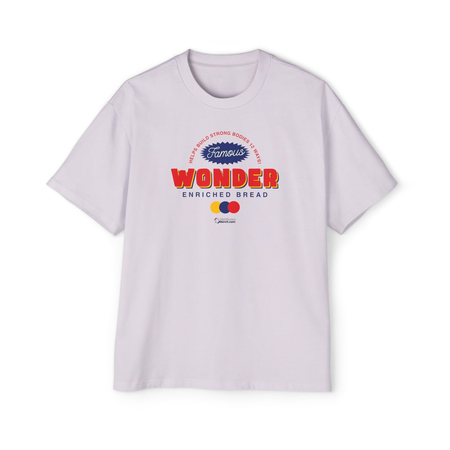 Vintage Wonder Bread T-shit, back and front design, Men's Heavy Oversized