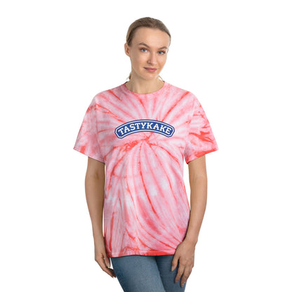 Retro Tie-Dye Tee with Tastykake logo, Vintage Cyclone Shirt, Fun Summer T-Shirt