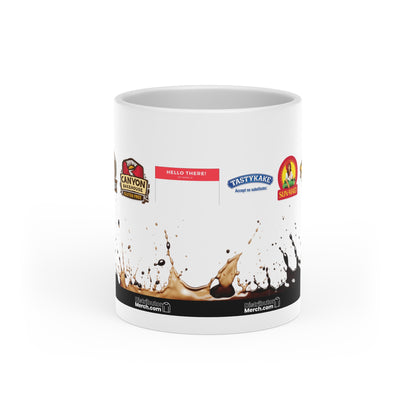 Mug, Coffee Splash, DKB, Wonderbread, Canyon, Nature's own, papa pita, etc, Heart-Shaped Mug