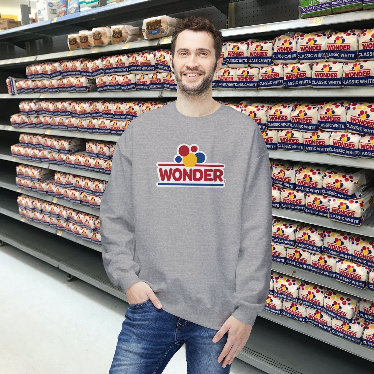 Wonderbread Two side print Crewneck Sweatshirt