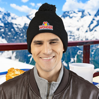 Wonderbread Embroidered Pom-Pom Knit Cap – TastyKake Logo