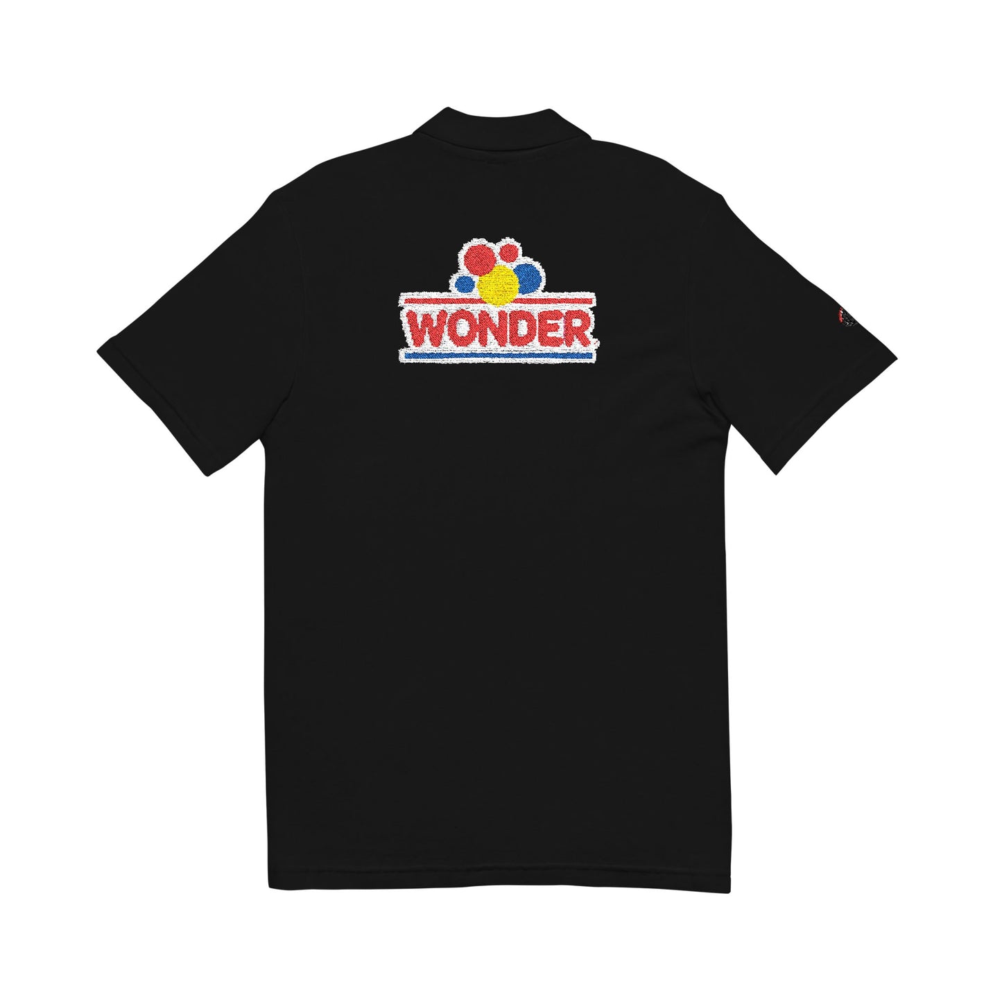 Polo Shirt with Wonder bread Embroidered front and back Logos