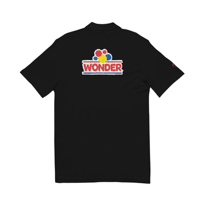 Polo Shirt with Wonder bread Embroidered front and back Logos