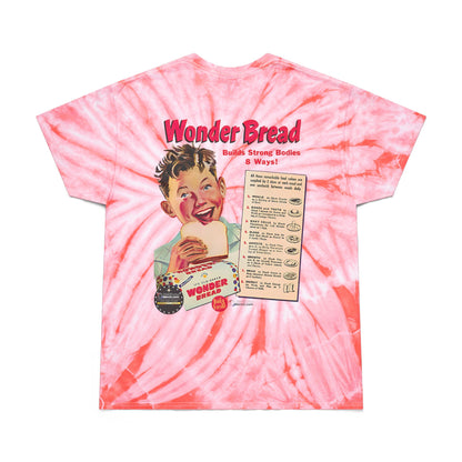 Retro Tie-Dye Tee, Wonder Bread Graphic Shirt, Vintage Cyclone Shirt, Fun Summer T-Shirt, Casual Wear, Gift for Food Lovers, 80s Nostalgia