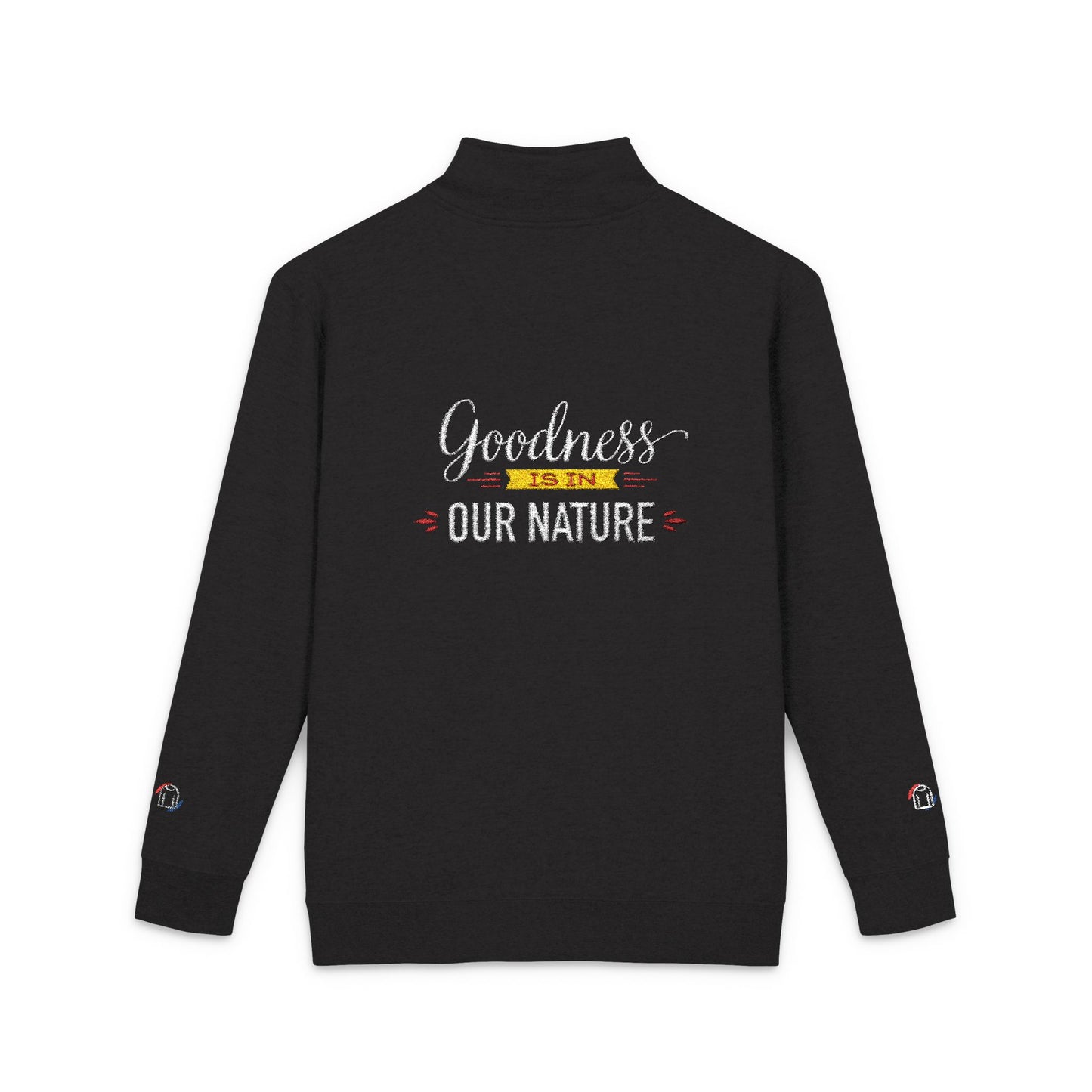Nature's Own Embroidered 'Goodness Is In Our Nature' Fleece Pullover