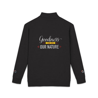 Nature's Own Embroidered 'Goodness Is In Our Nature' Fleece Pullover