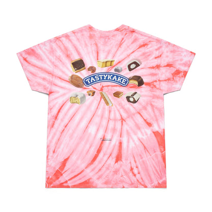 Retro Tie-Dye Tee with Tastykake logo, Vintage Cyclone Shirt, Fun Summer T-Shirt