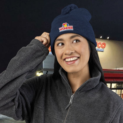 Wonderbread Embroidered Pom-Pom Knit Cap – TastyKake Logo