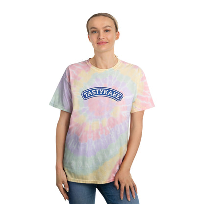 Tastykake Pastel Spiral Tie-Dye Tee — Retro Snack Logo Tee