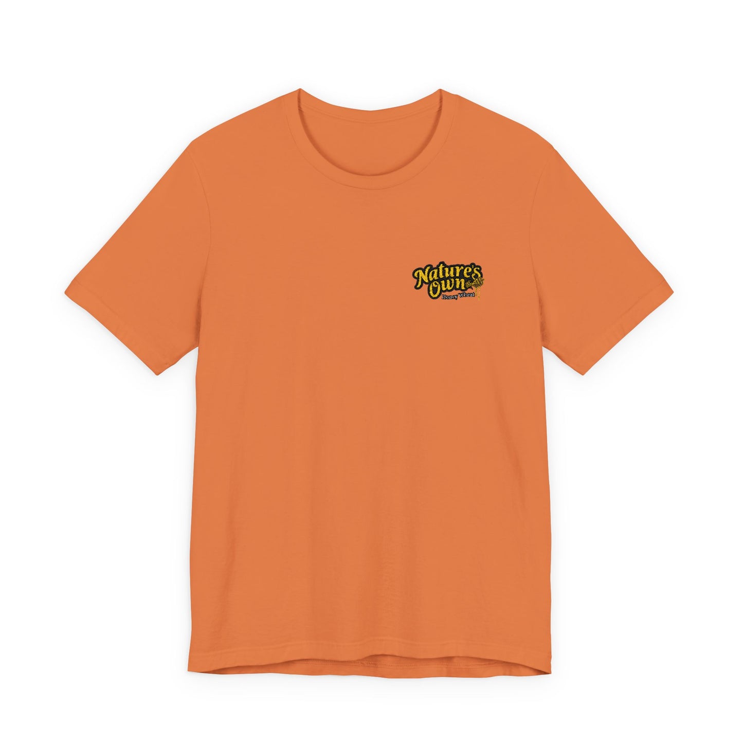 Unisex Jersey Short Sleeve Tee with Honey wheat Nature's Own embroidered logo