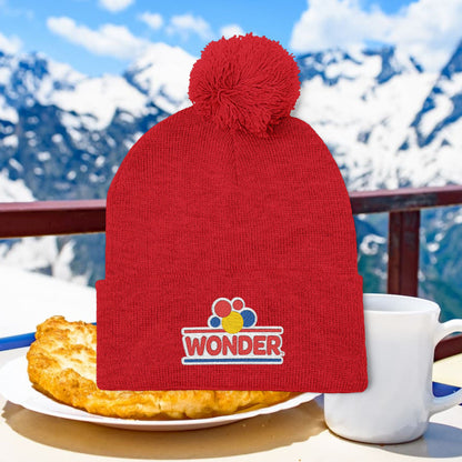 Wonderbread Embroidered Pom-Pom Knit Cap – TastyKake Logo