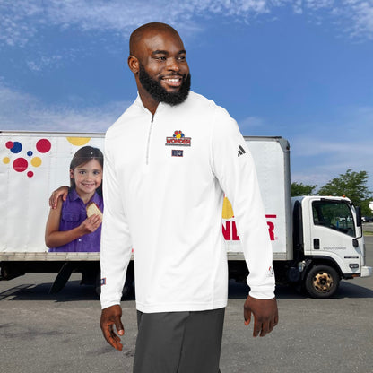 Wonderbread USO Embroidered Quarter-Zip Pullover — Classic Grey Athletic Top